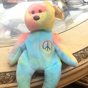 Peace beanie bear